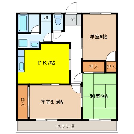 エステート上松の物件間取画像